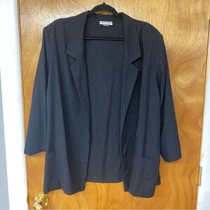 Vintage Aparenza Blazer Jacket Black w/ Pockets Office Simple Minimalist Staple